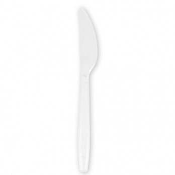 Couteau réutilisable transparent 17,5 cm