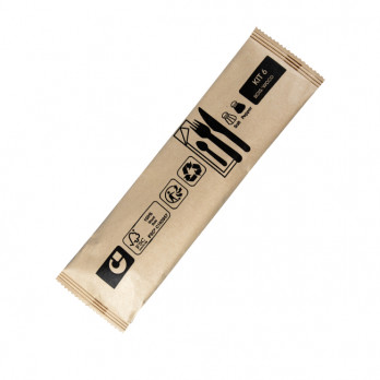 Sachet couverts 6 en 1 en bois