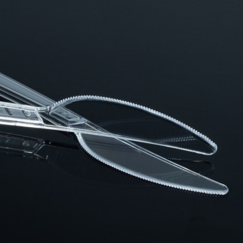 Couteau réutilisable transparent 17,5 cm