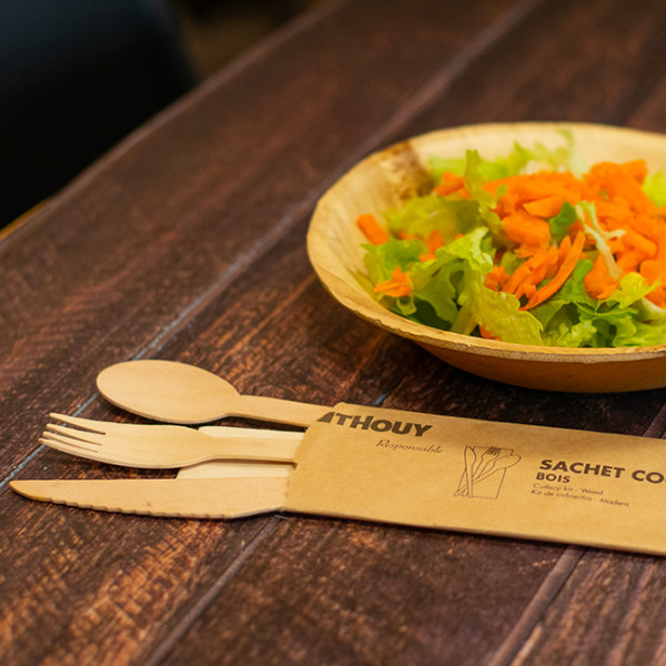 sachet couvert en bois pour salade