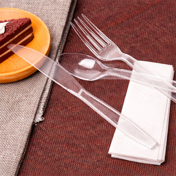 Sachet couverts 4 en 1 réutilisables transparents