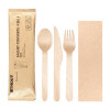 Sachet couverts en bois écologique 4 en 1