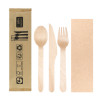 Sachet couverts 4 en 1 en bois
