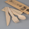 Kit de couverts jetables en bois 4 en 1