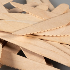 Couteaux en bois jetables écologiques