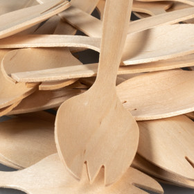 Spork en bois jetables pas chers et écologiques