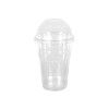 Shaker en plastique transparent 30 cL + couvercle dôme avec trou