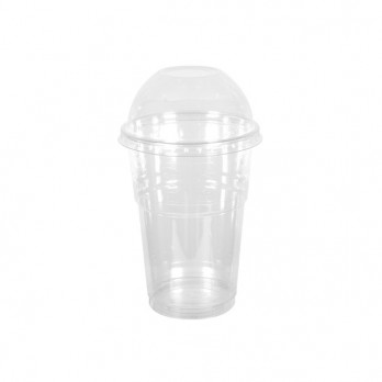 Shaker en plastique transparent 30 cL + couvercle dôme avec trou