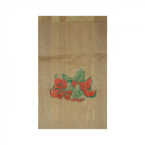 Sac fruits et légumes en papier kraft 2 kg 19 + 6 x 32 cm