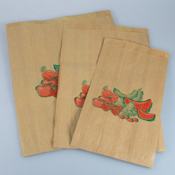 Sac en papier kraft pour les primeurs et la vente de fruits et légumes