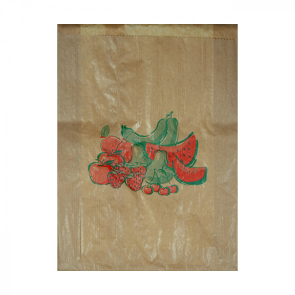 Sac fruits et légumes en papier kraft 3 kg 24 + 7 x 34 cm