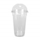 Pot alimentaire en plastique transparent 63 cL + couvercle dôme à trou