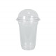 Pot alimentaire en plastique transparent 36 cL + couvercle dôme à trou