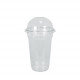 Pot alimentaire en plastique transparent 30 cL + couvercle dôme à trou