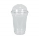 Pot alimentaire en plastique transparent 53 cL + couvercle dôme à trou