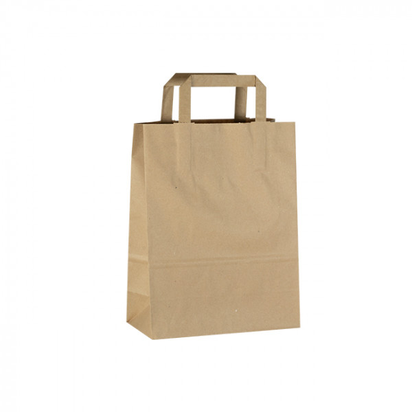 Sac cabas en papier kraft avec poignées 22 x 10 / 28 cm