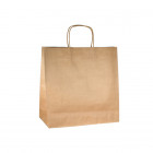 Sac cabas en papier kraft résistant avec poignées torsadées 26 + 17 x 28,5 cm