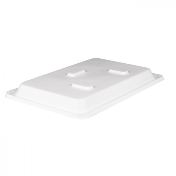 Couvercle en fibres végétales pour plateau-repas 32 x 22,5 cm