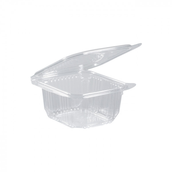 Barquette PET 370 mL avec couvercle attenant