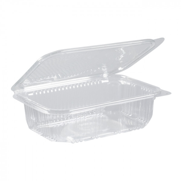 Barquette PET 750 mL avec couvercle attenant