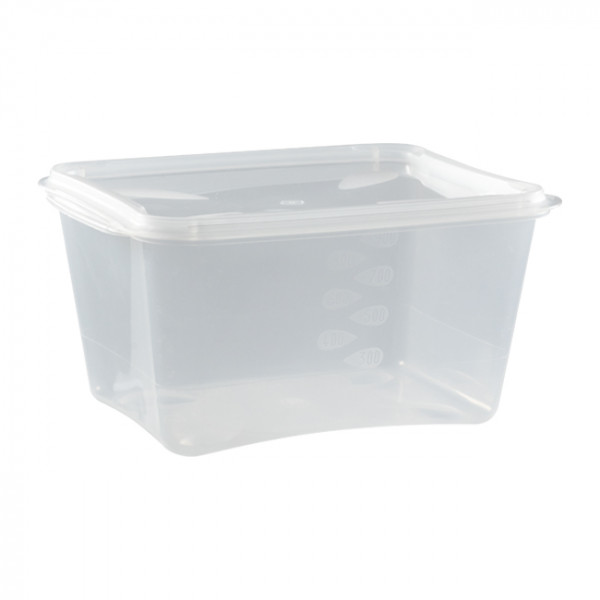 Boîte PP réutilisable avec couvercle séparé 1500 g