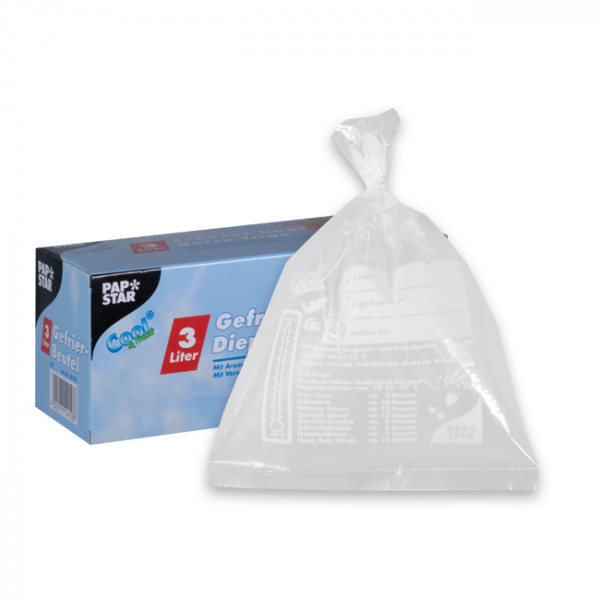 Sac congélation 3 L - 32 x 25 cm avec attache - Sacs et sachets