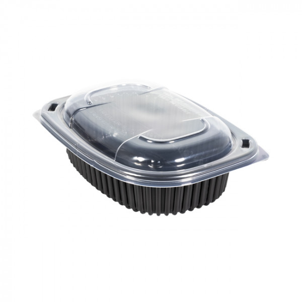 Boîte repas rectangulaire noire Cookipack 600 mL