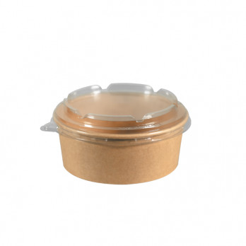 Bol en carton kraft et couvercle en PET 780 mL