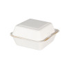 Boîte burger carrée en fibres végétales 450 mL