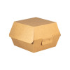 Boîte burger carrée en carton kraft 14x13x9 cm - Barquettes, boîtes, pots et bols
