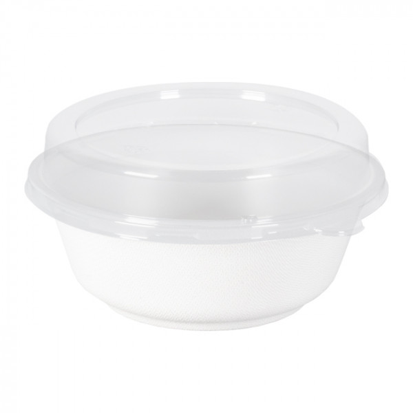 Bol en fibres végétales et couvercle en PET 950 mL - Écologique et pratique