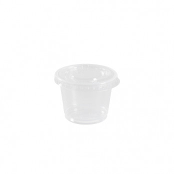 Pot à sauce et couvercle transparent 30 mL