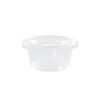 Pot à sauce transparent 60 mL avec couvercle