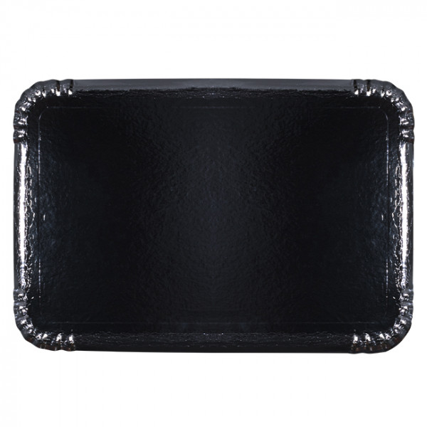 Plateau traiteur carton noir 28x42cm pour petits fours.
