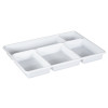 Plateau-repas en plastique blanc 5 compartiments 29 x 22,4 cm