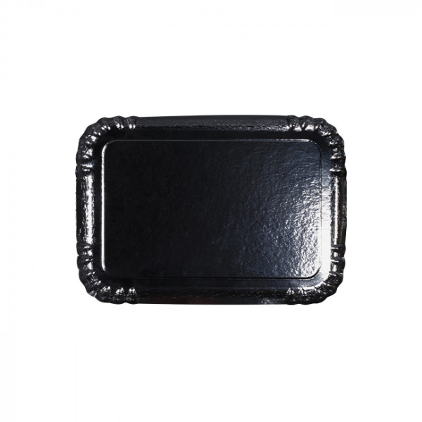 Plateau traiteur noir en carton 19x28cm