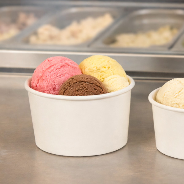 Fournisseur pots à glaces en carton jetables pas chers