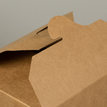 Boîte repas rectangulaire en carton kraft 800 mL
