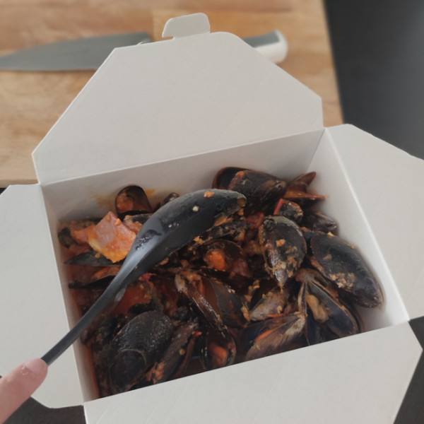 boîte repas rectangulaire carton kraft 1400 mL écologique