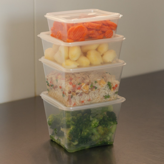 Lot De 10 Boîtes à Goûter Réutilisables, Avec Couvercles, Double