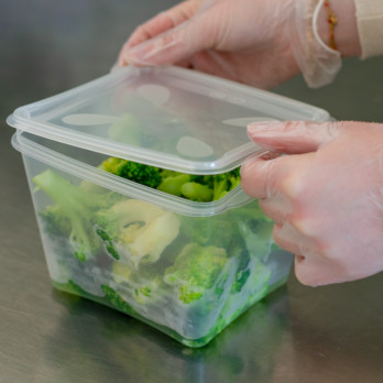 Boîte avec couvercle séparé en PP réutilisable 1800 g