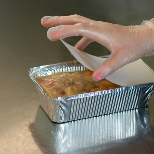 Barquette aluminium 900 mL - Barquettes, boîtes, pots et bols - Sac en papier kraft avec poignées.