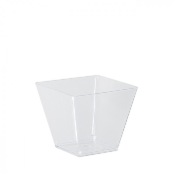 Verrine mini cube réutilisable transparente 6 cL