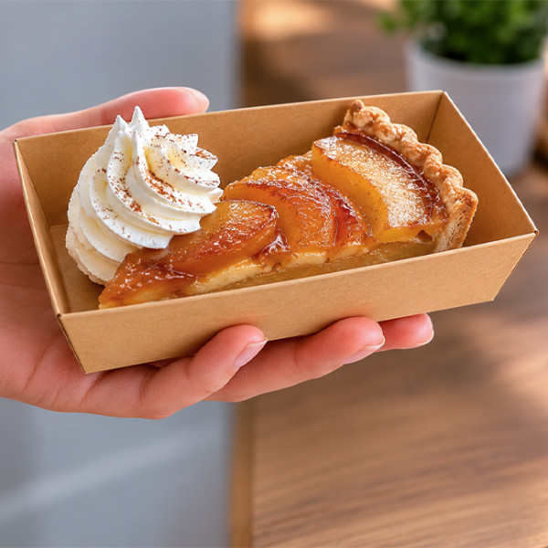 Barquette en carton pour pâtisserie et desserts écologique