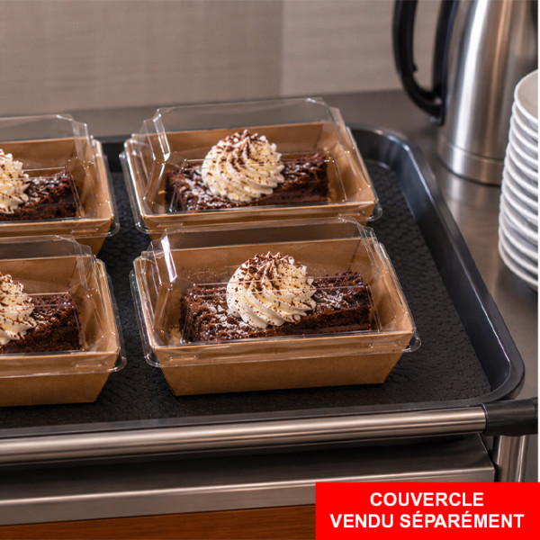 Mini cake box avec couvercle transparent pour take away pour pros