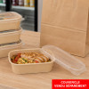 Barquette bambou jetable écologique pour vente à emporte - Packaging alimentaire professionnel