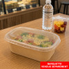 Boîte carton bambou avec couvercle pour take away
