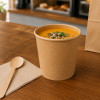 Pots à soupe jetable en carton kraft