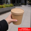Vente de pots à soupe en carton kraft jetables
