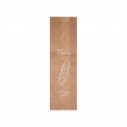 Sachet tradition x 1 en papier kraft décoré 9 + 5 x 34 cm - Collection naturelle